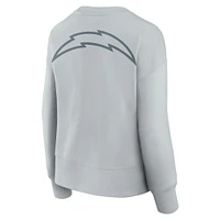 Sweat-shirt à capuche gris pour femme Fanatics Los Angeles Chargers Elements