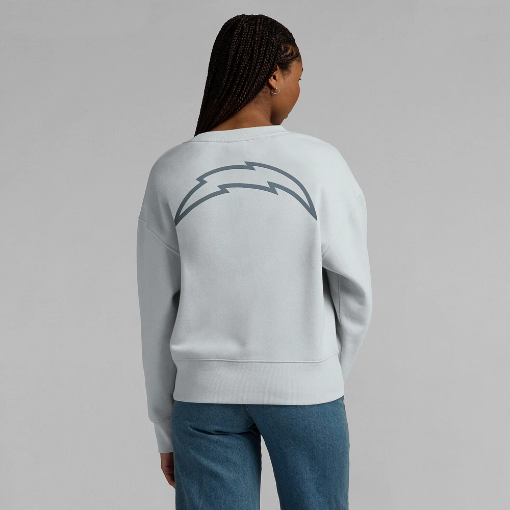 Women's Fanatics  Gray Los Angeles Chargers Elements Pullover Sweatshirt