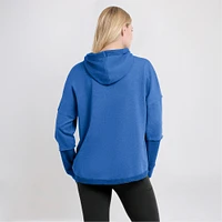 Women's Fanatics Powder Blue Los Angeles Chargers Lightewight Modest Crop Lounge Helmet Arch Pullover Hoodie