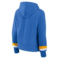 Women's Fanatics  Powder Blue Los Angeles Chargers Over Under Pullover Hoodie