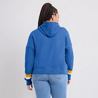 Sweat à capuche Fanatics Powder Blue Los Angeles Chargers Over Under pour femmes