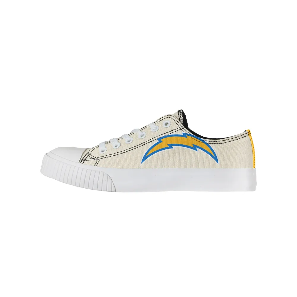 Chaussures en toile basses FOCO Los Angeles Chargers pour femmes, crème