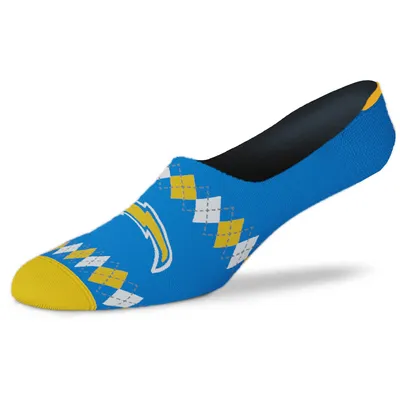Los Angeles Chargers For Bare Feet Women's Micro Argyle No-Show Socks