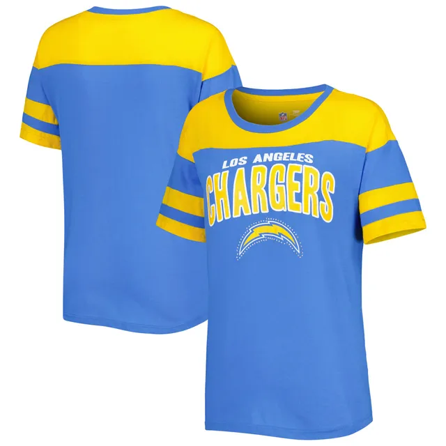 Officially Licensed NFL Women's Rhinestone Tee - Rams