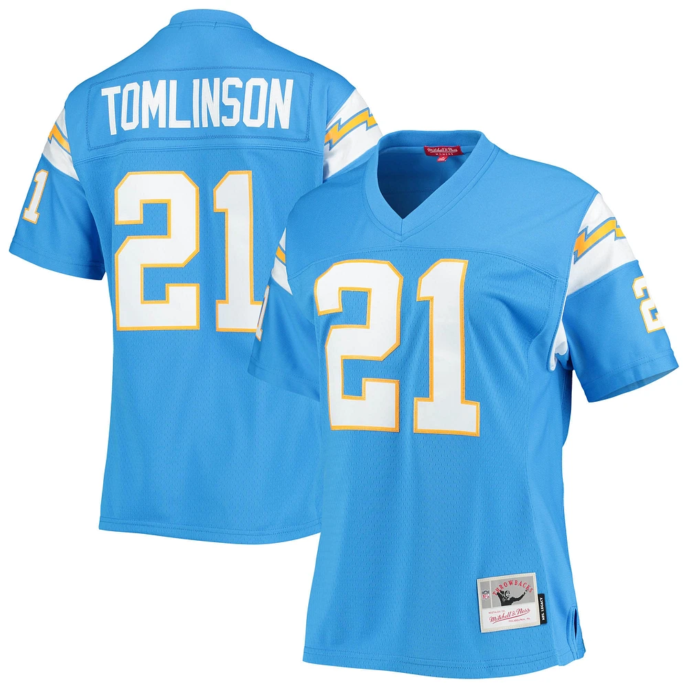 Maillot de joueur réplique Legacy Replica Player des Chargers Los Angeles Mitchell & Ness LaDainian Tomlinson bleu poudré pour femme