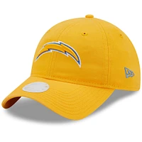 Casquette ajustable 9TWENTY Gold Los Angeles Chargers pour femme New Era Core Classic 2.0