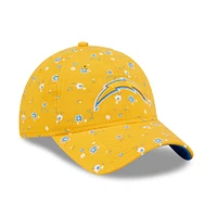 Women's New Era Gold Los Angeles Chargers Logo Floral 9TWENTY - Adjustable Hat