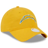 Casquette réglable New Era Gold Los Angeles Chargers Main Core Classic 2.0 9TWENTY pour femme