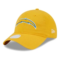 Casquette ajustable New Era Gold Los Angeles Chargers Main Core Classic 2.0 9TWENTY pour femme