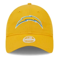 Casquette ajustable New Era Gold Los Angeles Chargers Main Core Classic 2.0 9TWENTY pour femme