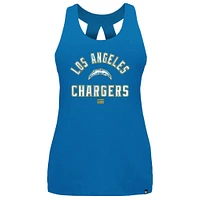 Débardeur New Era bleu poudré pour femme Los Angeles Chargers 2024 NFL Training Camp