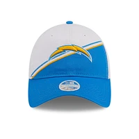 Casquette réglable New Era Los Angeles Chargers 2023 Sideline 9TWENTY pour femme, blanc/bleu poudré