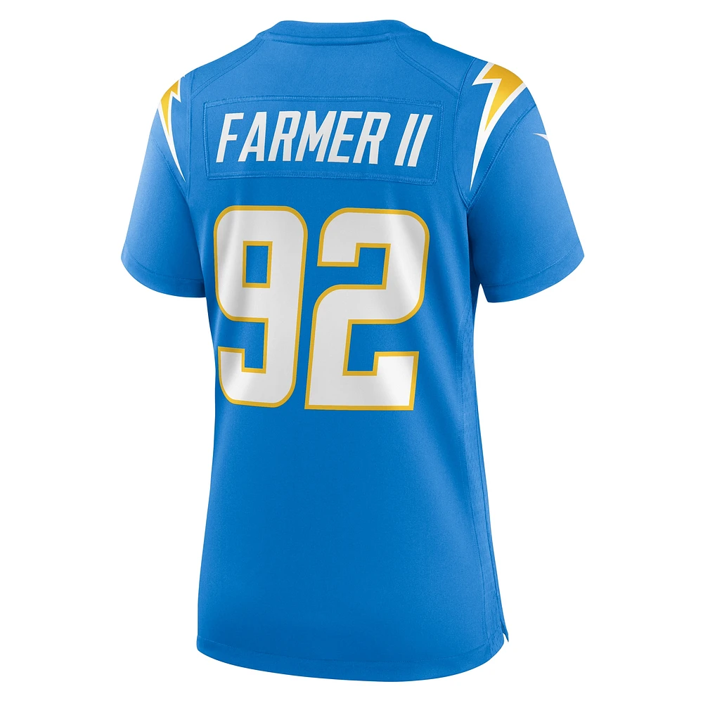 Women's Nike Andrew Farmer  Powder Blue Los Angeles Chargers Team Game Jersey
