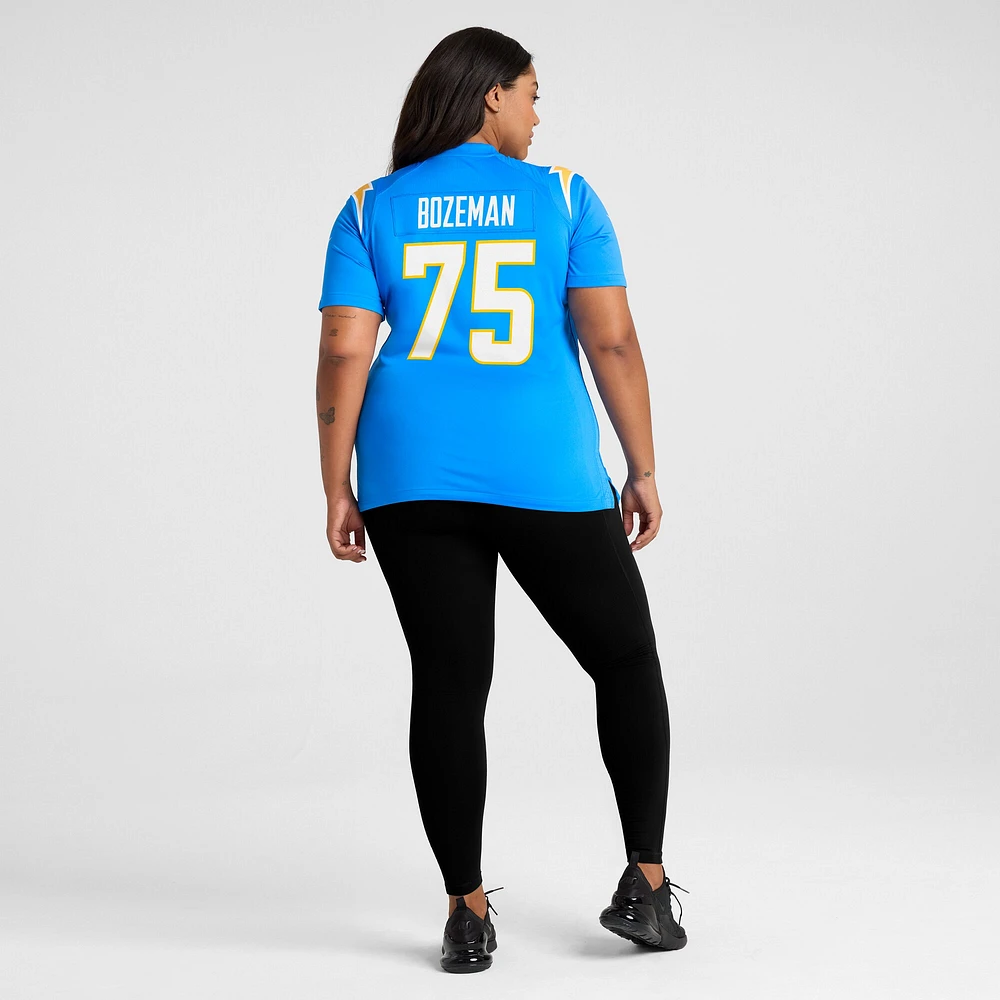 Maillot de match Nike Bradley Bozeman des Chargers Los Angeles pour femme, bleu poudre