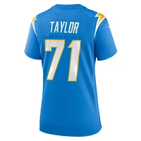 Maillot Nike Branson Taylor bleu poudre pour femme des Los Angeles Chargers