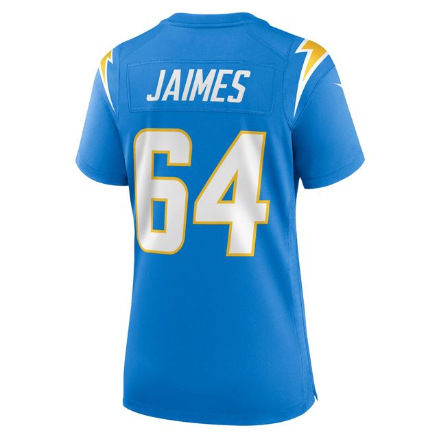 Maillot de match des Chargers Los Angeles Nike Brenden Jaimes bleu poudré pour femme