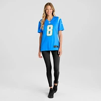 Maillot de match l'équipe des Chargers Los Angeles Nike Brett Maher pour femme, bleu poudre