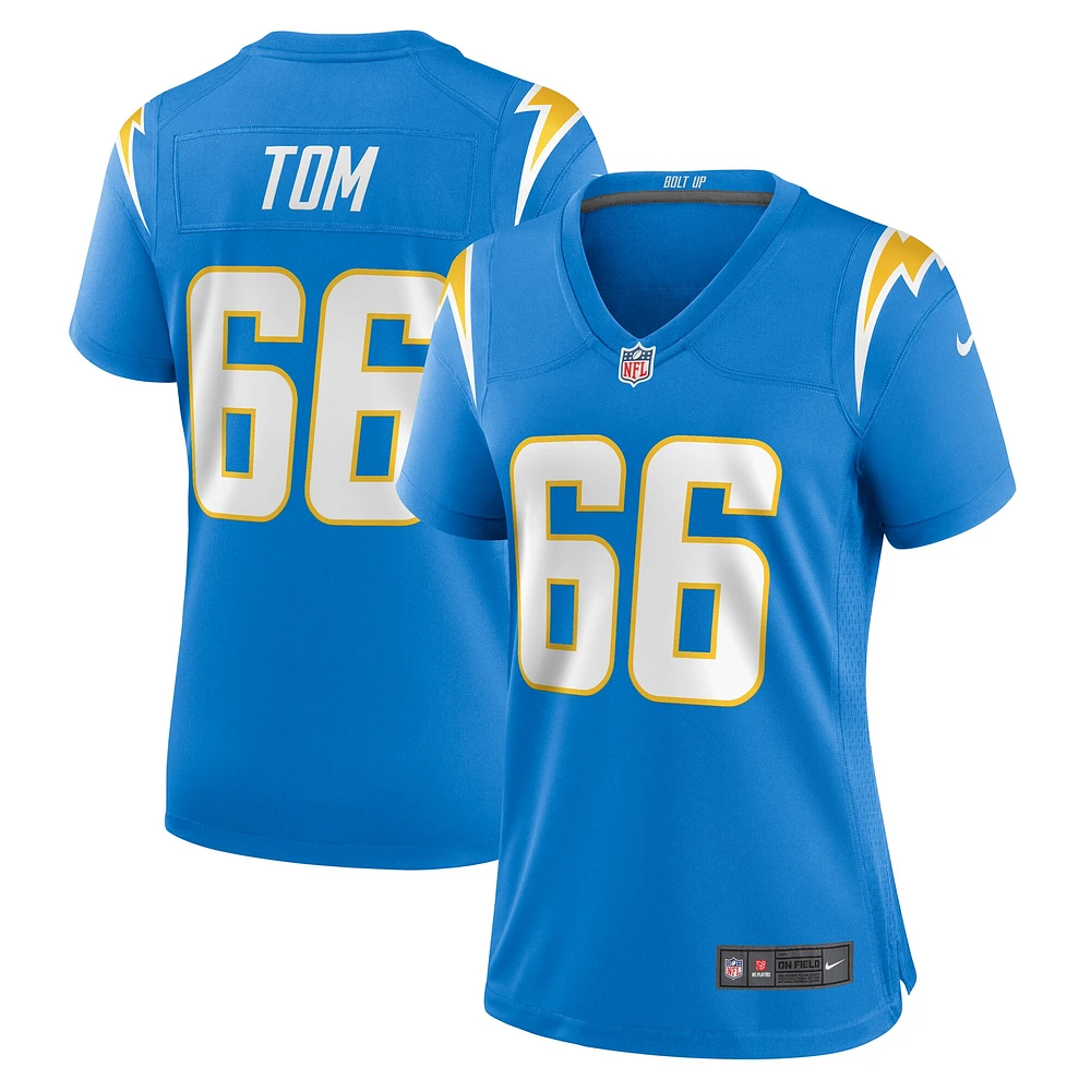 Maillot de match Nike Cameron Tom Powder Blue pour femme des Chargers Los Angeles