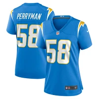 Maillot de match l'équipe Nike Denzel Perryman pour femme, bleu poudre, Los Angeles Chargers