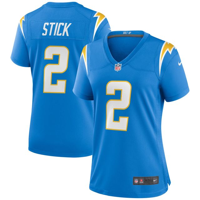 Maillot de match des Chargers Los Angeles Nike Easton Stick pour femme, bleu poudre