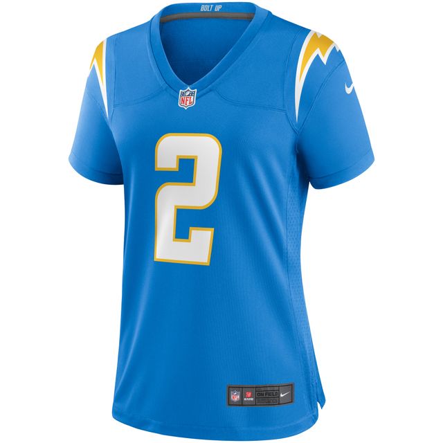 Maillot de match des Chargers Los Angeles Nike Easton Stick pour femme, bleu poudre