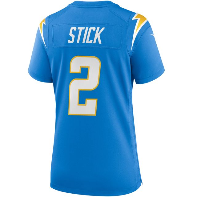 Maillot de match des Chargers Los Angeles Nike Easton Stick pour femme, bleu poudre