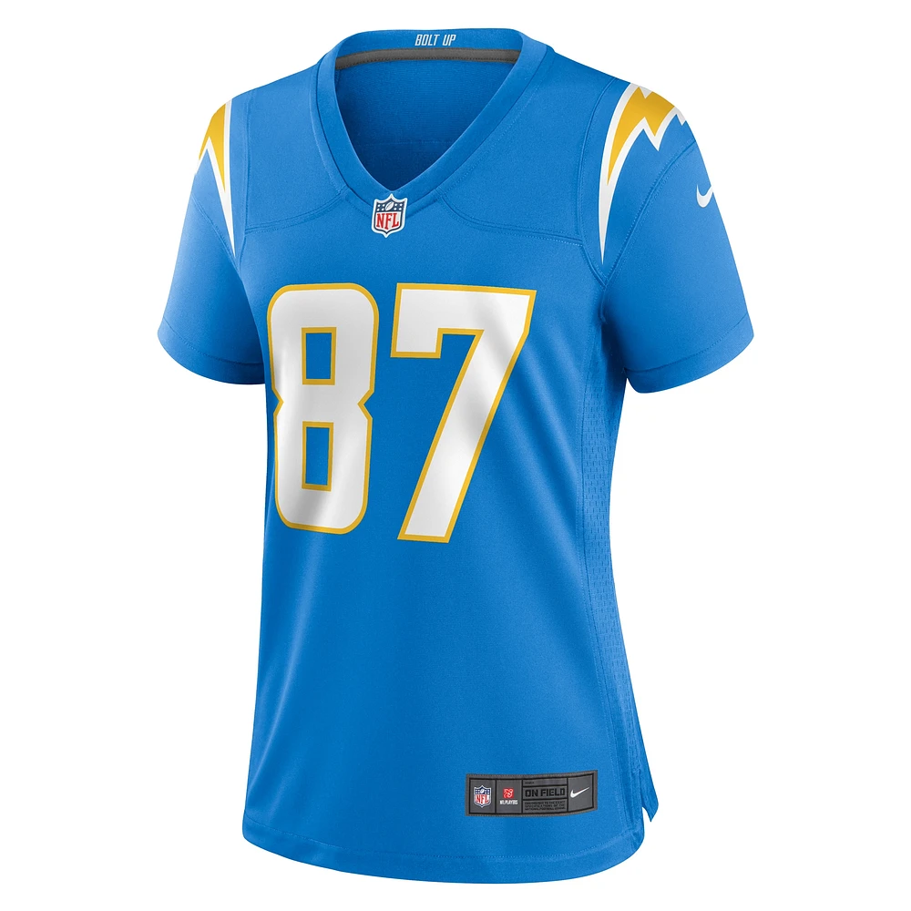 Women's Nike Hunter Kampmoyer Powder Blue Los Angeles Chargers Game Player Jersey