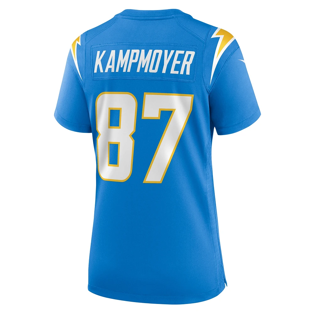 Women's Nike Hunter Kampmoyer Powder Blue Los Angeles Chargers Game Player Jersey