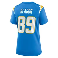 Maillot de match Nike Jalen Reagor bleu poudre pour femme des Los Angeles Chargers