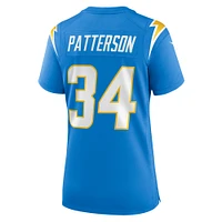 Women's Nike Jaret Patterson  Powder Blue Los Angeles Chargers Team Game Jersey