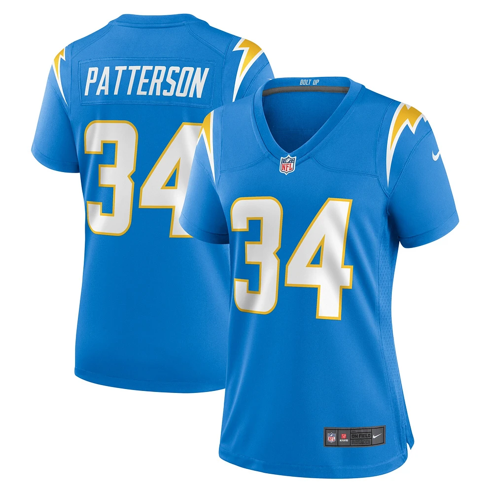 Women's Nike Jaret Patterson  Powder Blue Los Angeles Chargers Team Game Jersey