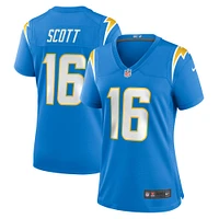 Maillot de match Nike JK Scott pour femme, bleu poudre, Los Angeles Chargers