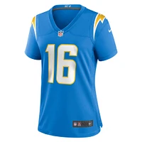 Maillot de match Nike JK Scott pour femme, bleu poudre, Los Angeles Chargers