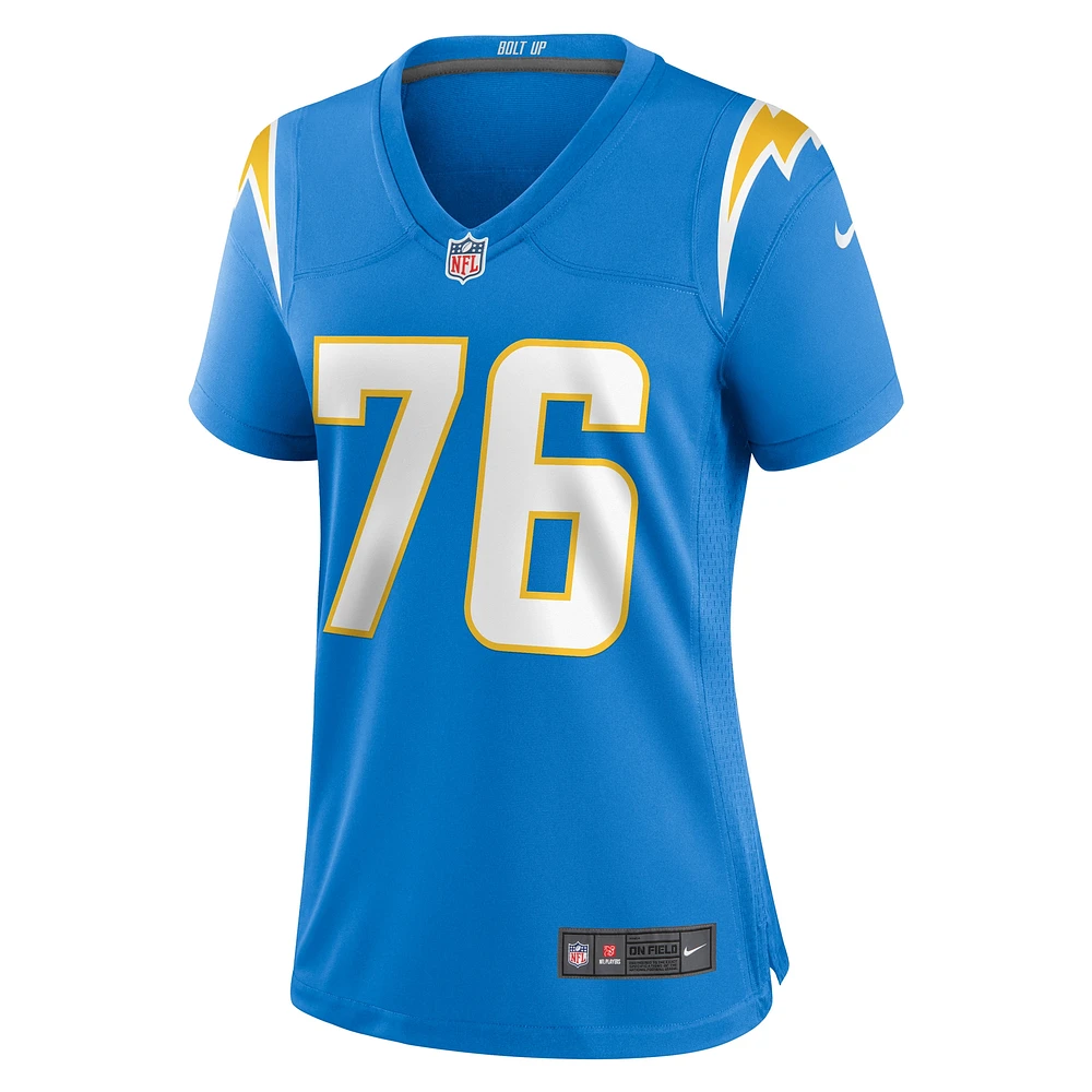 Maillot de match Nike Joe Alt bleu poudre pour femme des Los Angeles Chargers