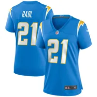 Maillot de joueur retraité du match des Chargers Los Angeles Nike John Hadl pour femme, bleu poudre