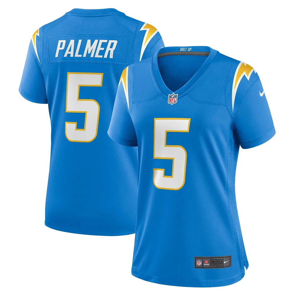 Maillot de joueur match des Chargers Los Angeles Nike Joshua Palmer pour femme, bleu poudre