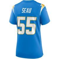 Women's Nike Junior Seau Powder Blue Los Angeles Chargers Game Retired Player Jersey