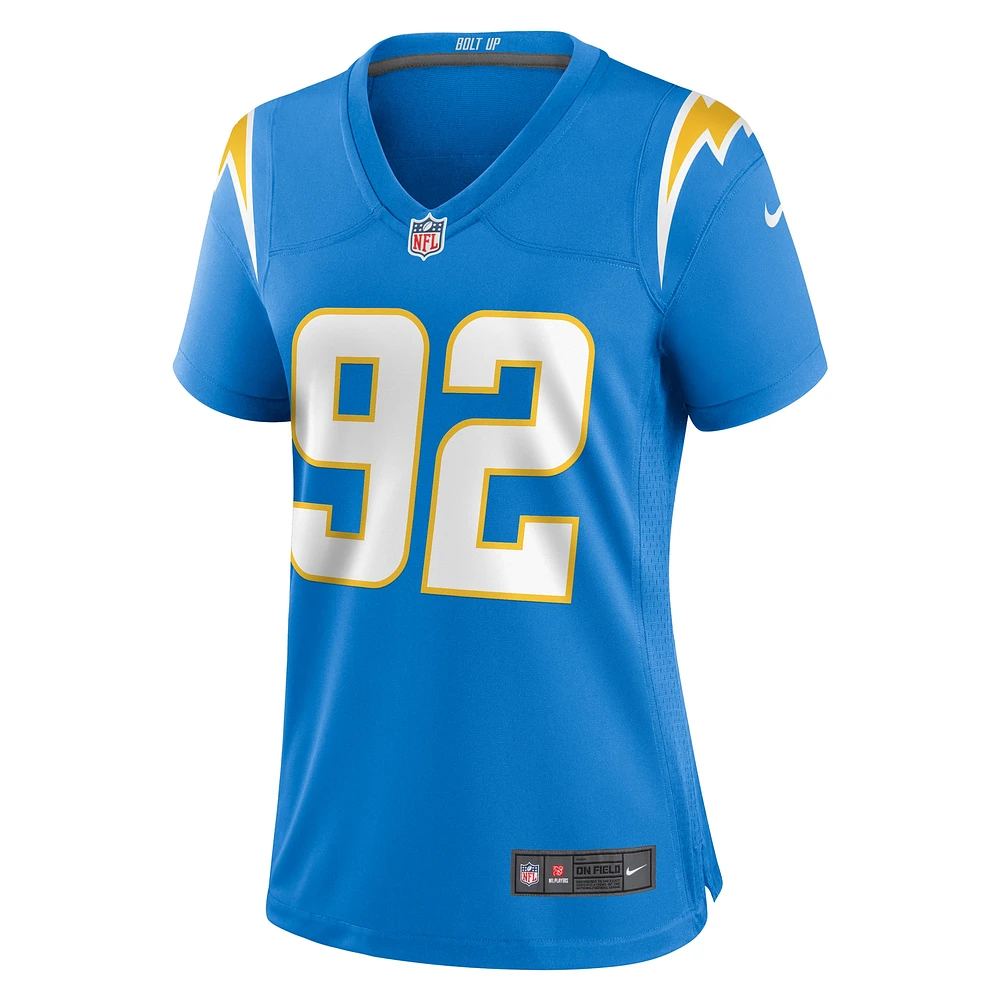 Women's Nike Justin Eboigbe  Powder Blue Los Angeles Chargers Game Jersey