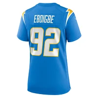 Maillot de match Nike Justin Eboigbe bleu poudre pour femme des Los Angeles Chargers