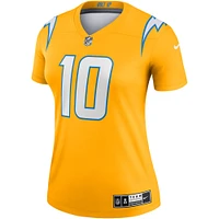 Women's Nike Justin Herbert Gold Los Angeles Chargers Inverted Legend Player Performance Top