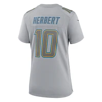 Maillot Nike Justin Herbert Los Angeles Chargers Atmosphere Fashion Game pour femme, gris