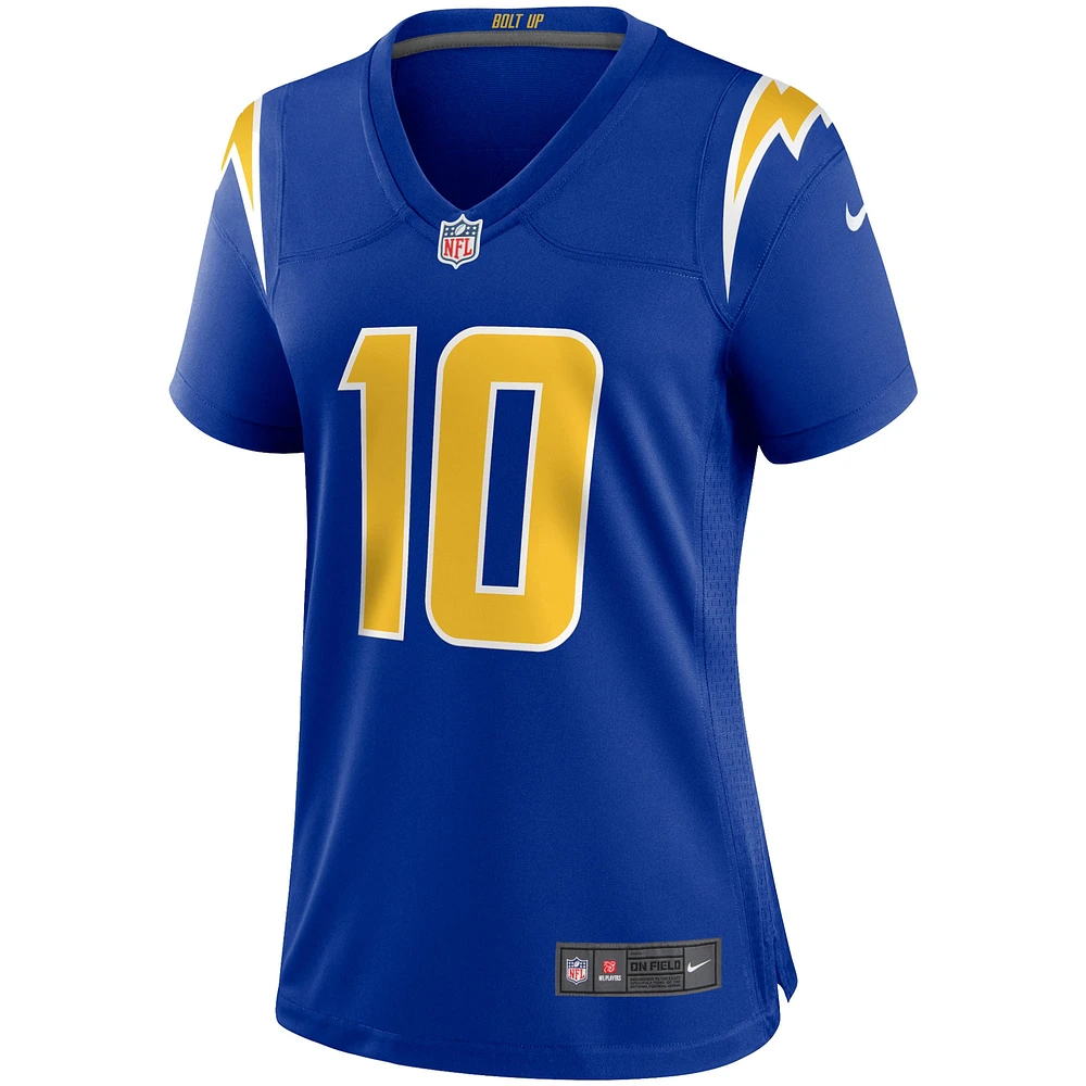 Maillot de match Nike Justin Herbert Royal Los Angeles Chargers pour femme