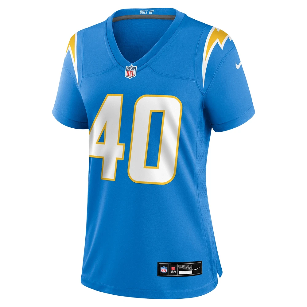 Maillot de match Nike Kendall Williamson bleu poudre pour femme des Los Angeles Chargers