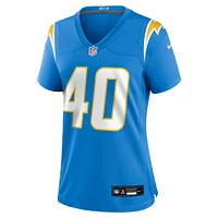 Maillot de match Nike Kendall Williamson bleu poudre pour femme des Los Angeles Chargers