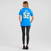 Maillot de joueur Nike Khalil Mack pour femme, bleu poudre, Los Angeles Chargers