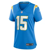 Maillot de match des Chargers Los Angeles Nike Ladd McConkey pour femme, bleu poudre