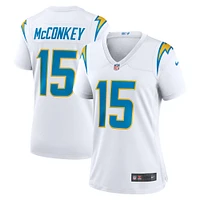 Maillot de match Nike Ladd McConkey des Chargers Los Angeles pour femme, blanc