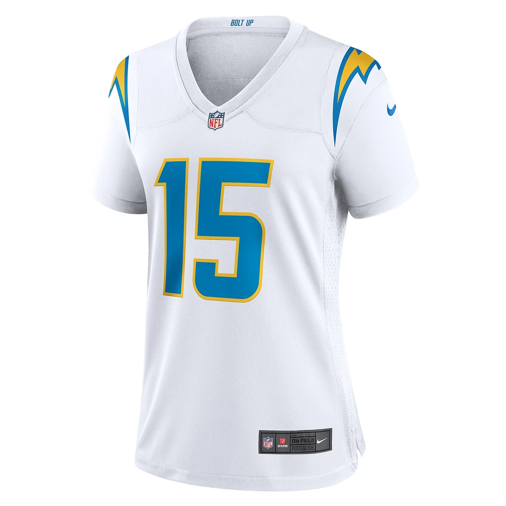 Maillot de match Nike Ladd McConkey des Chargers Los Angeles pour femme, blanc