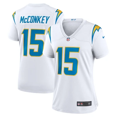 Maillot de match Nike Ladd McConkey des Chargers Los Angeles pour femme, blanc