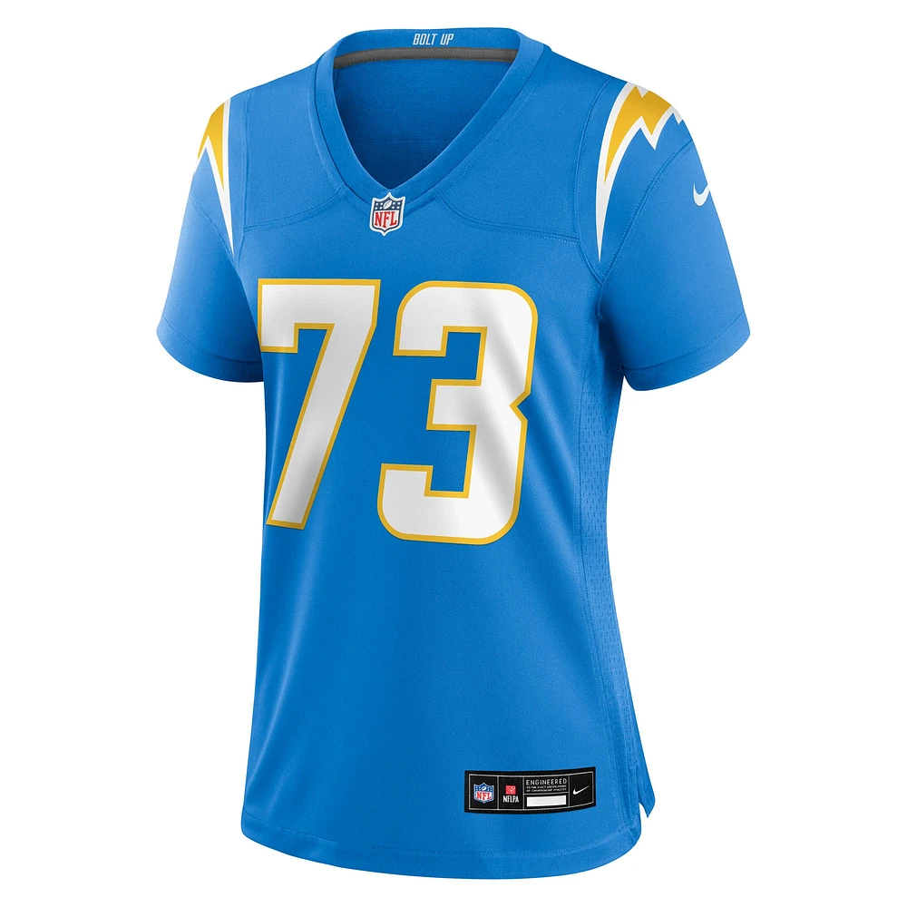 Women's Nike Mekhi Becton  Powder Blue Los Angeles Chargers Team Game Jersey